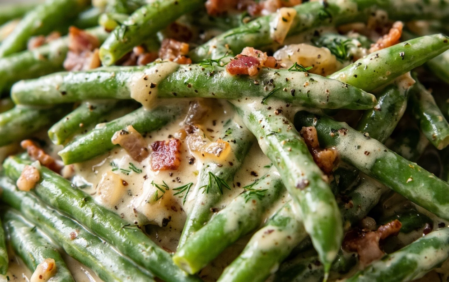 Oma's German-Style Creamy Green Beans (Grüne Bohnen)