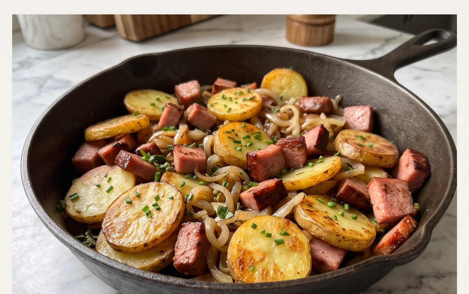 Kartoffel-Leberkäse-Pfanne : Recette Facile et Rapide